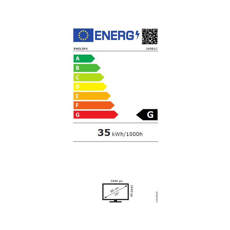 Philips/345B1C/00/34''/VA/3440x1440/100Hz/5ms/Black/3R
