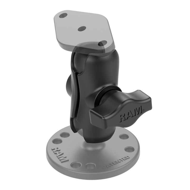 BRODIT - RAM Mounts rameno krátke, kovové, pre 1'' guľové čapy (celková dĺžka 60 mm), RAM-B-201U-A