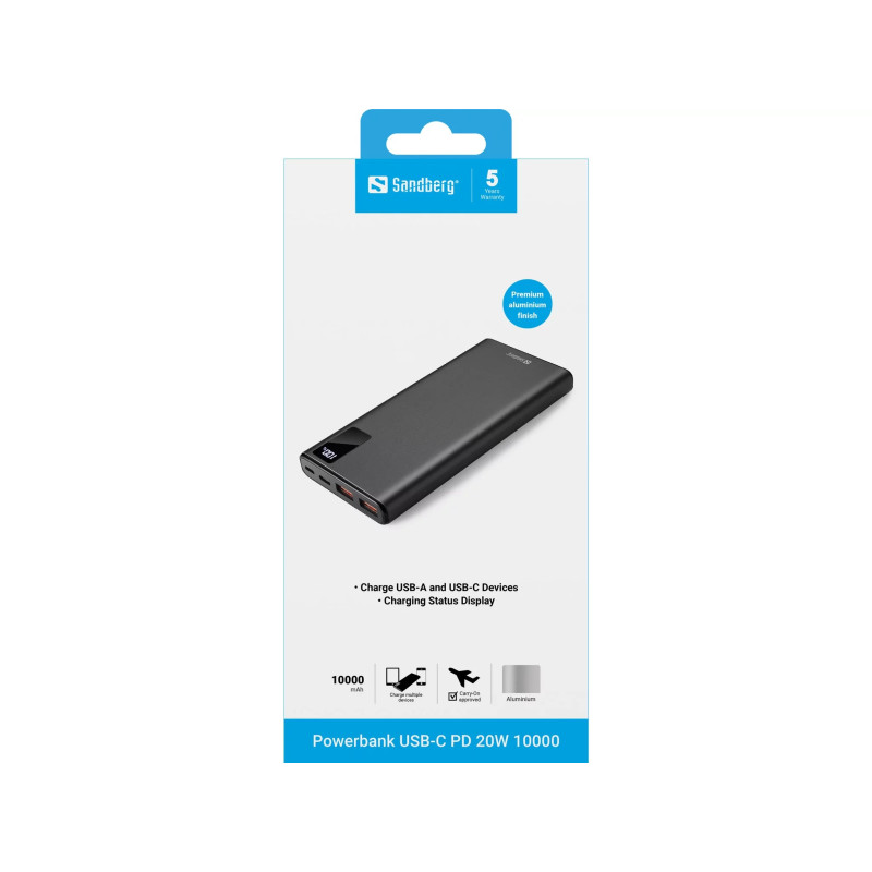 NONAME - Sandberg Powerbank USB-C PD 20W 10000