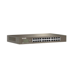 Tenda TEG1024D 24x Gigabit Switch, Fanless-bez ventilátorov, Rackmount, ochrana proti prepätiu