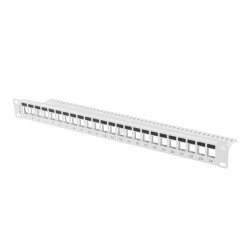 LANBERG PATCH PANEL BLANK 24 PORTOV 1U PRO MODULY KEYSTONE ŠEDÝ