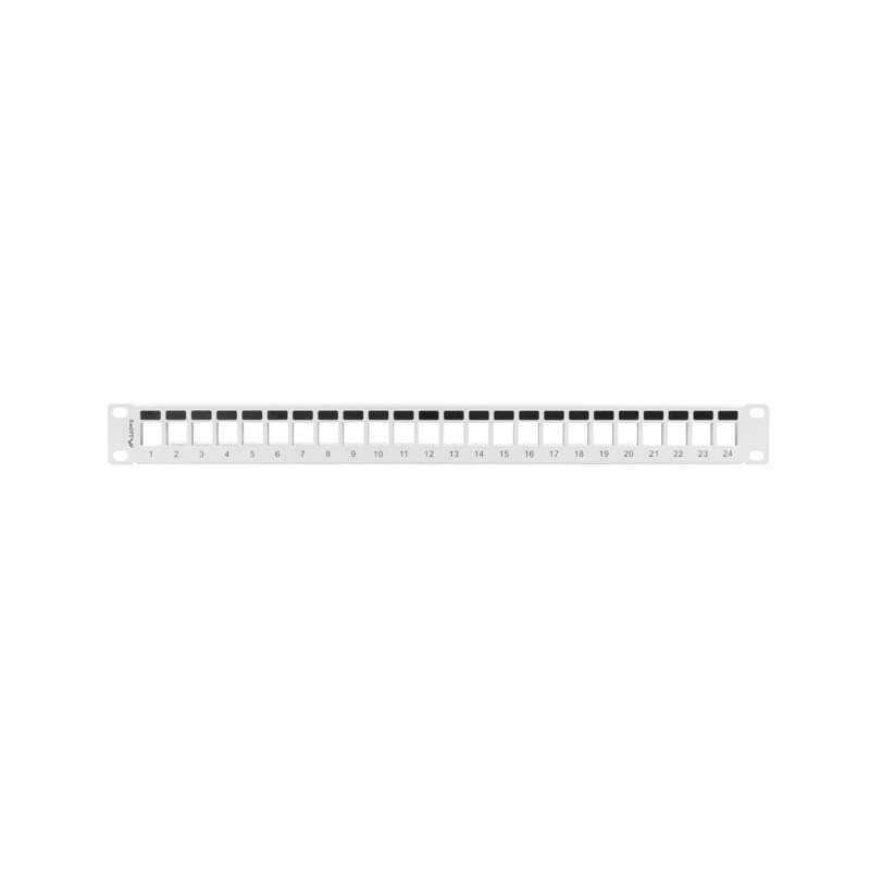 LANBERG PATCH PANEL BLANK 24 PORTOV 1U PRO MODULY KEYSTONE ŠEDÝ