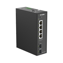 D-Link DIS-210G-06 6-port Gigabit Industrial Smart Managed Switch with 2 x SFP Ports