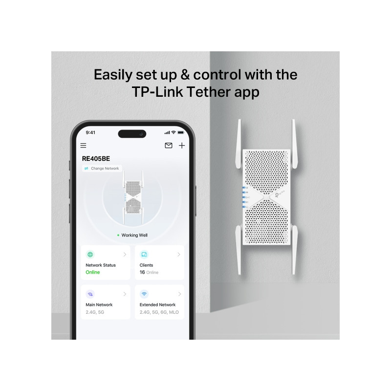 TP-Link RE405BE BE6500 Wi-Fi 7 Range Extender