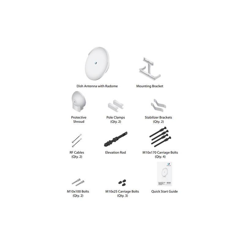 Ubiquiti RocketDish, 31dBi, 5GHz AC, Rocket Kit