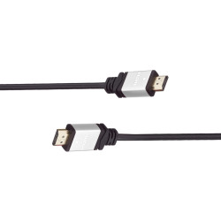 PremiumCord kábel HDMI M/M, zlatý a kovový HQ, 10 m