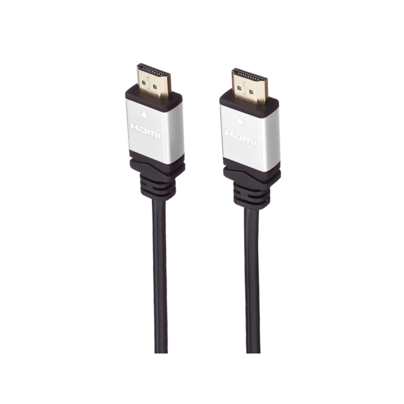 PremiumCord kábel HDMI M/M, zlatý a kovový HQ, 10 m