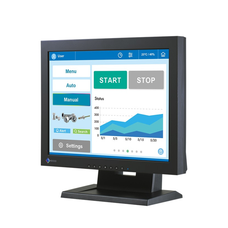 15'' LED EIZO FDX1502T: TN.1024x768, dotyk, DP, DVI