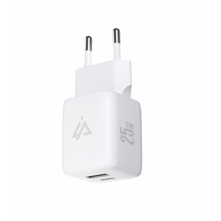 ER - GaN SIEŤOVÁ NABÍJAČKA 25W (USB-C + USB-A) BIELA