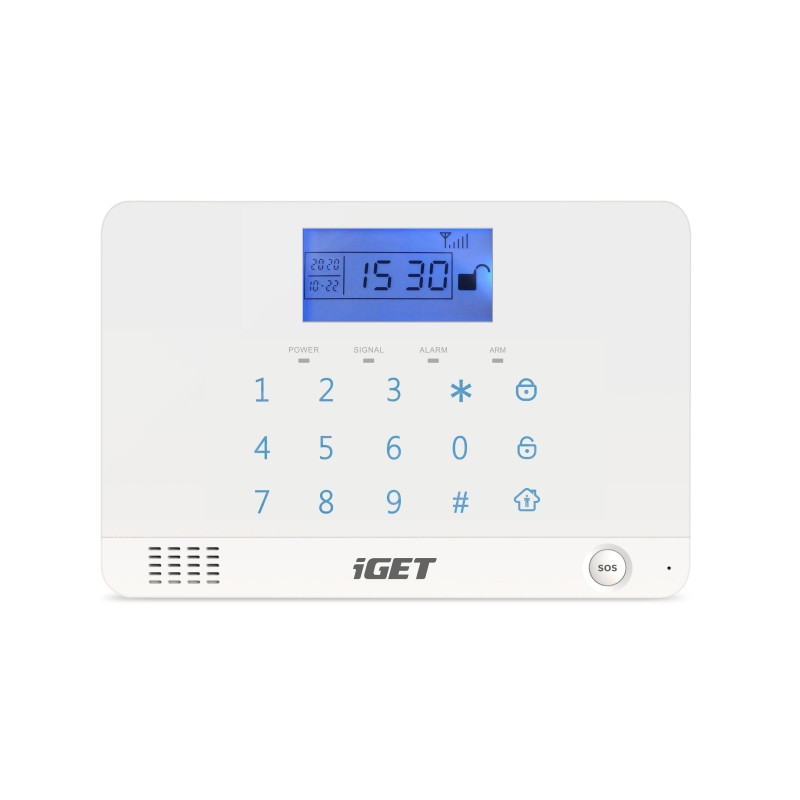 iGET SECURITY M3B - bezdrôtový GSM alarm CZ, zasiela SMS/telefonuje,záložná batéria 8 hod,aplikácia CZ