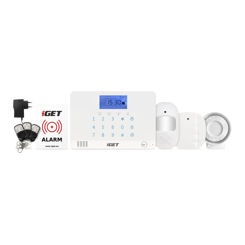 iGET SECURITY M3B - bezdrôtový GSM alarm CZ, zasiela SMS/telefonuje,záložná batéria 8 hod,aplikácia CZ