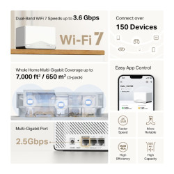 MERCUSYS - Halo H27BE(1-pack) BE3600 Home Mesh Wi-Fi7 systém