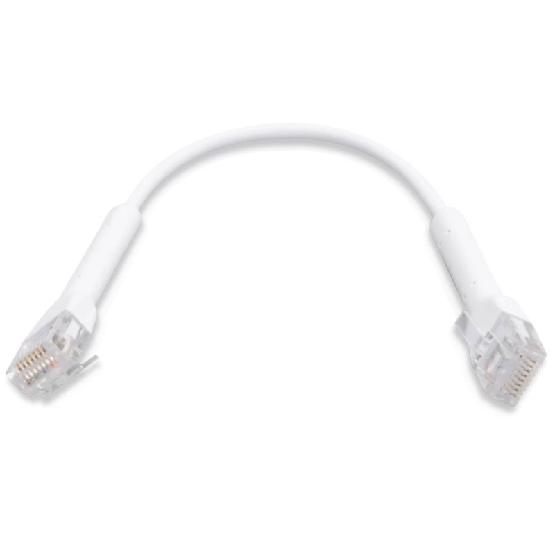 Ubiquiti U-Cable-PATCH-RJ45, Eth Patch Kabel, 0,1 m (0,22 m s konektormi), Cat6, biely