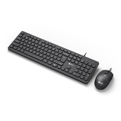 Klávesnica C-TECH KBM-105, drôtový combo set s myšou, USB, CZ/SK