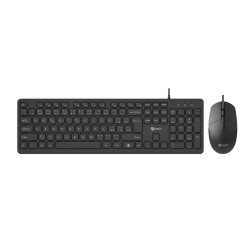 Klávesnica C-TECH KBM-105, drôtový combo set s myšou, USB, CZ/SK