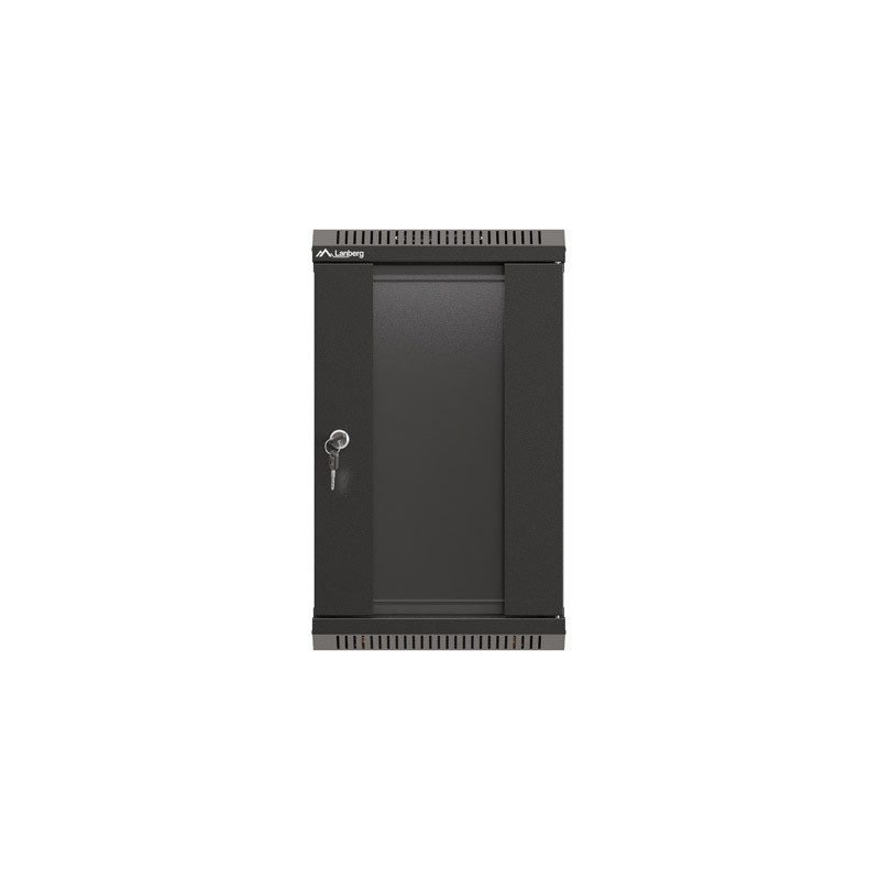 LANBERG RACKOVÁ SKRIŇA 10'' NÁSTENNÁ 9U/300X300 (FLAT PACK) S PRESKLENÝMI DVERMI ČIERNA
