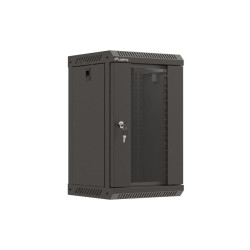 LANBERG RACKOVÁ SKRIŇA 10'' NÁSTENNÁ 9U/300X300 (FLAT PACK) S PRESKLENÝMI DVERMI ČIERNA