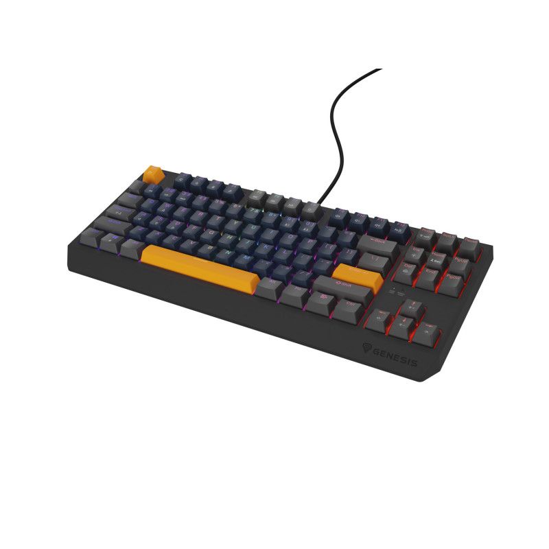 GENESIS herná klávesnica THOR 230/TKL/RGB/Outemu Panda/Drôtová USB/US layout/Naval Blue Positive