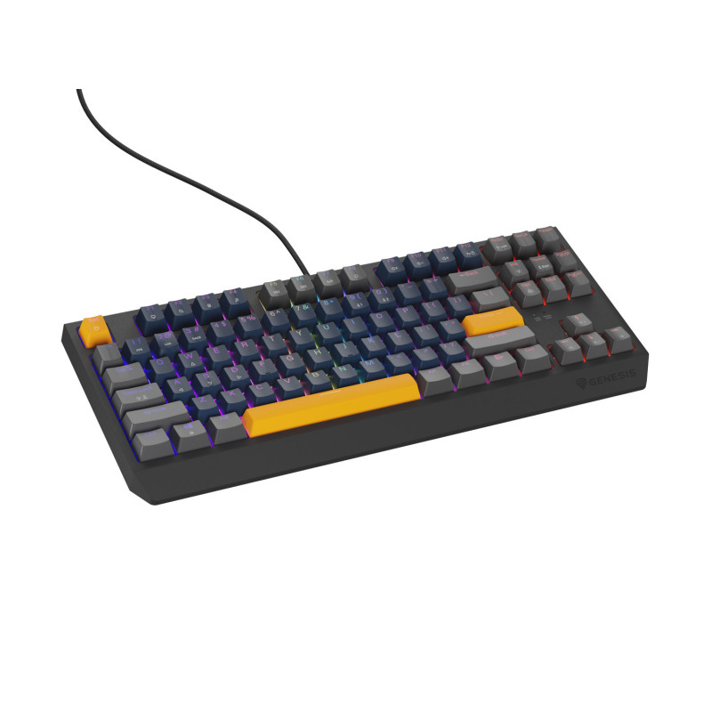 GENESIS herná klávesnica THOR 230/TKL/RGB/Outemu Panda/Drôtová USB/US layout/Naval Blue Positive