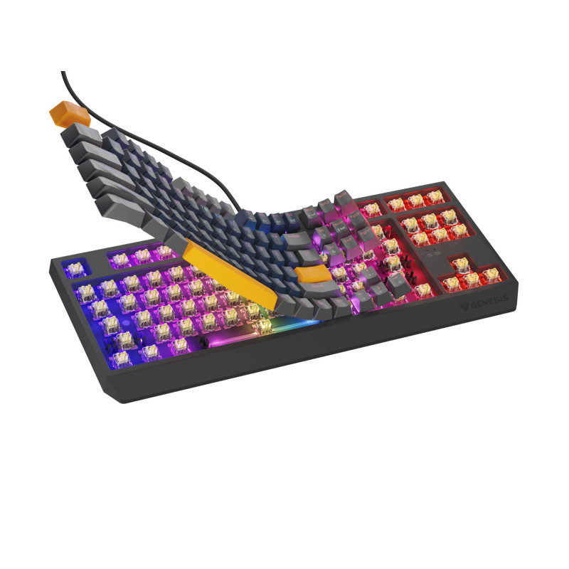GENESIS herná klávesnica THOR 230/TKL/RGB/Outemu Panda/Drôtová USB/US layout/Naval Blue Positive