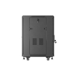 LANBERG INŠTALAČNÝ RACK 19'' 15U 600X600 ČIERNE SKLENENÉ DVERE (PLOCHÉ BALENIE)