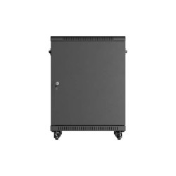 LANBERG INŠTALAČNÝ RACK 19'' 15U 600X600 ČIERNE SKLENENÉ DVERE (PLOCHÉ BALENIE)