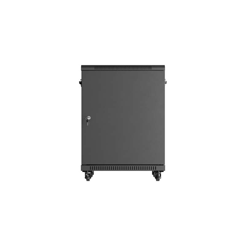 LANBERG INŠTALAČNÝ RACK 19'' 15U 600X600 ČIERNE SKLENENÉ DVERE (PLOCHÉ BALENIE)