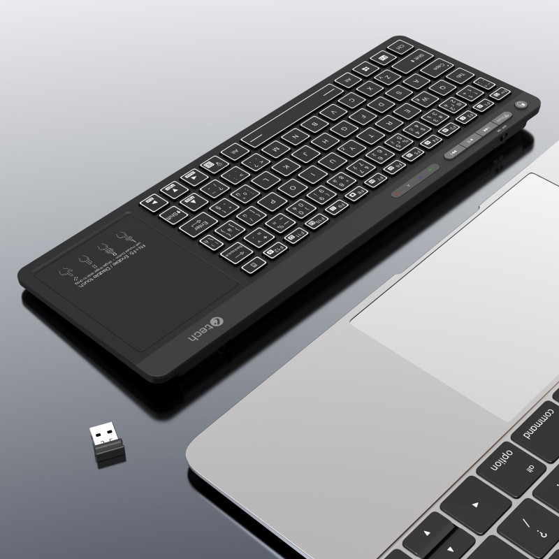 Klávesnica C-TECH WLTK-03, Dual, Touchpad