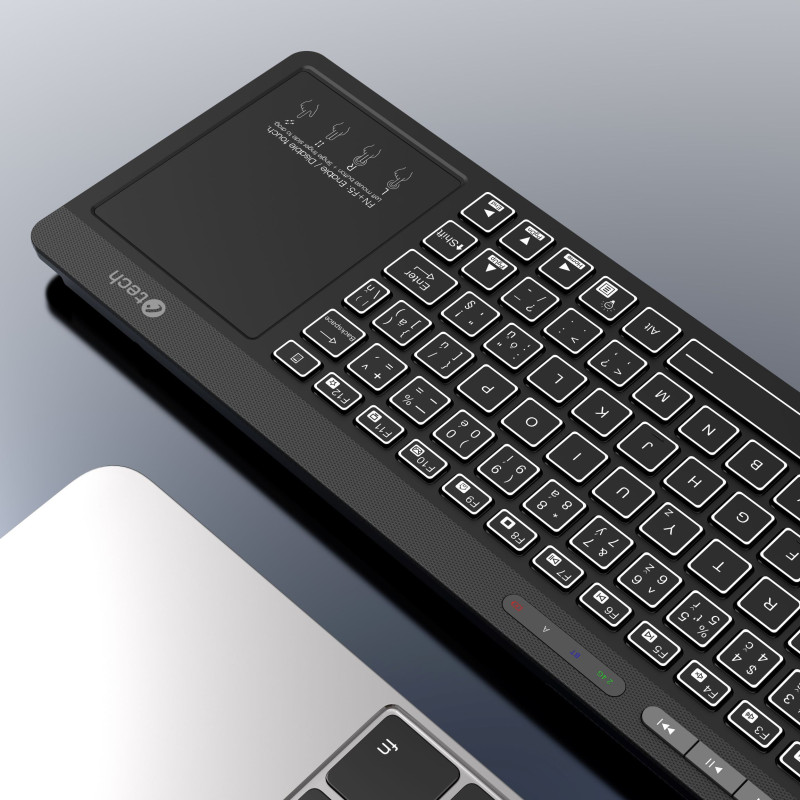 Klávesnica C-TECH WLTK-03, Dual, Touchpad