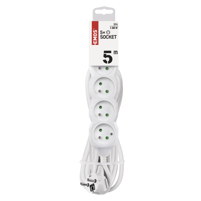 EMOS predlžovací kábel 5z5m 1,0mm PVC