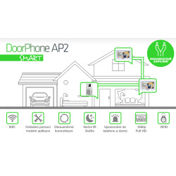 EVOLVEO DoorPhone AP2-2 drôtový videotelefón pre dva byty s aplikáciou, biely
