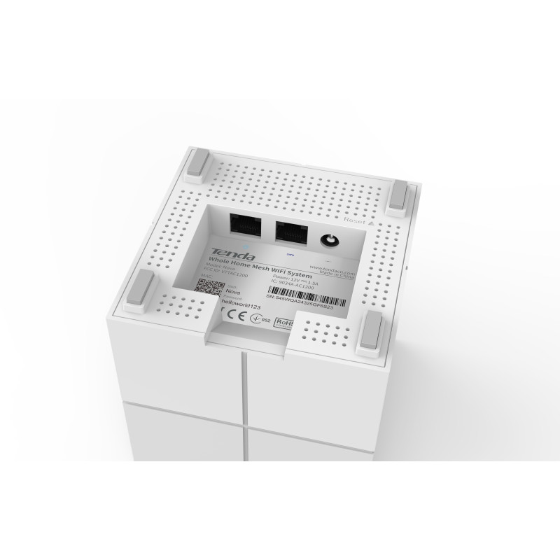 Tenda Nova MW6 (3-balenie) WiFi AC1200 Mesh gigabitový systém, MU-MIMO, 6x GLAN/GWAN, aplikácie SMART CZ