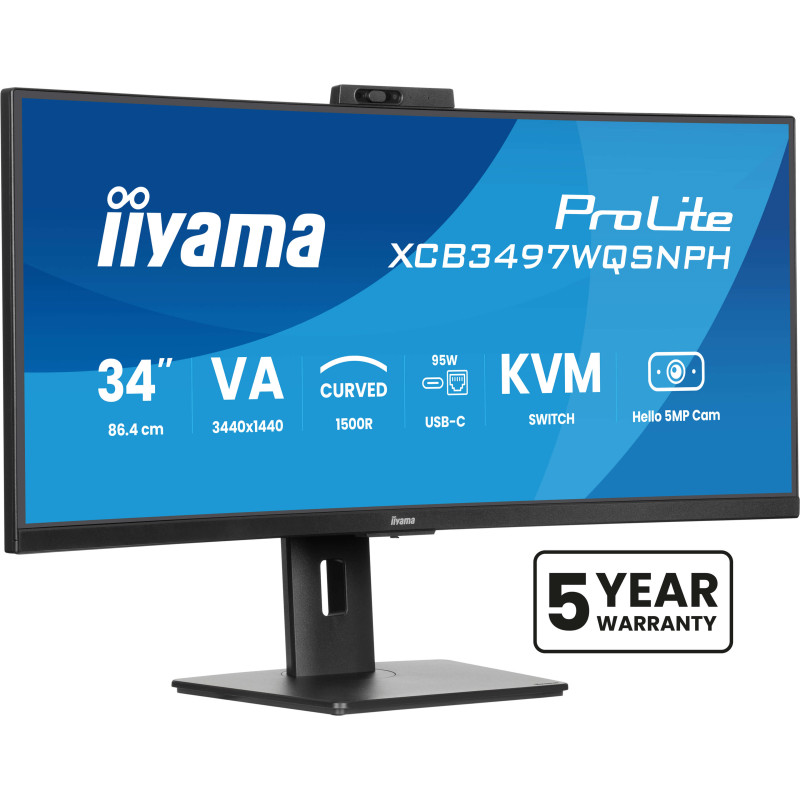 iiyama ProLite/XCB3497WQSNPH-B1/34''/VA/wQHD/120Hz/0,4ms/Black/3R