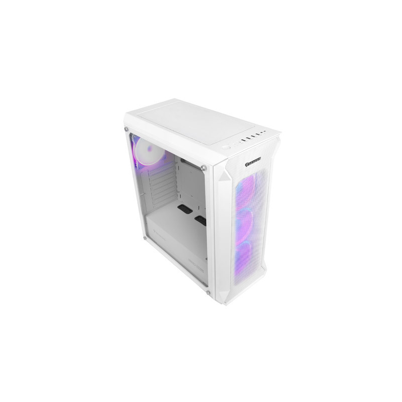 Počítačová skriňa Genesis IRID 505 ARGB V2/Midi Tower/Transpar./Biela