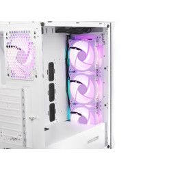 Počítačová skriňa Genesis IRID 505 ARGB V2/Midi Tower/Transpar./Biela