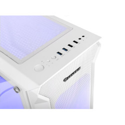 Počítačová skriňa Genesis IRID 505 ARGB V2/Midi Tower/Transpar./Biela