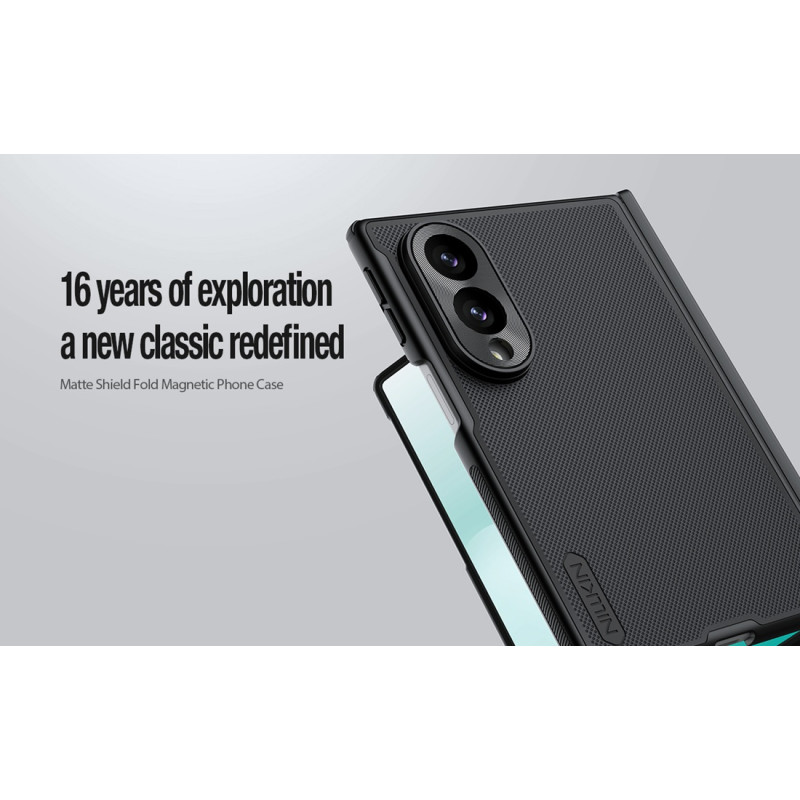 Nillkin Super Frosted FOLD Magnetic Zadný Kryt pre Samsung Galaxy Z Fold 8 Transparent Black