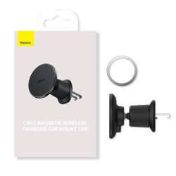 NONAME - Baseus Magnetický držiak do ventilačnej mriežky s nabíjačkou USB-C 15W+25W černý
