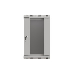 LANBERG RACKOVÁ SKRIŇA 10'' NÁSTENNÁ 9U/300X300 (FLAT PACK) S PRESKLENÝMI DVERAMI ŠEDÁ