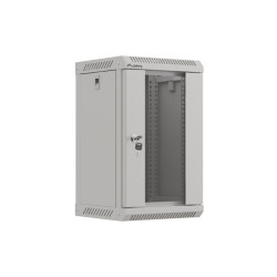 LANBERG RACKOVÁ SKRIŇA 10'' NÁSTENNÁ 9U/300X300 (FLAT PACK) S PRESKLENÝMI DVERAMI ŠEDÁ