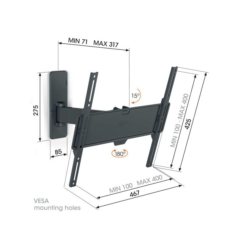 VOGELS - Vogel's TVM 1423, TV rameno pre obrazovky 32-65'', 25 kg