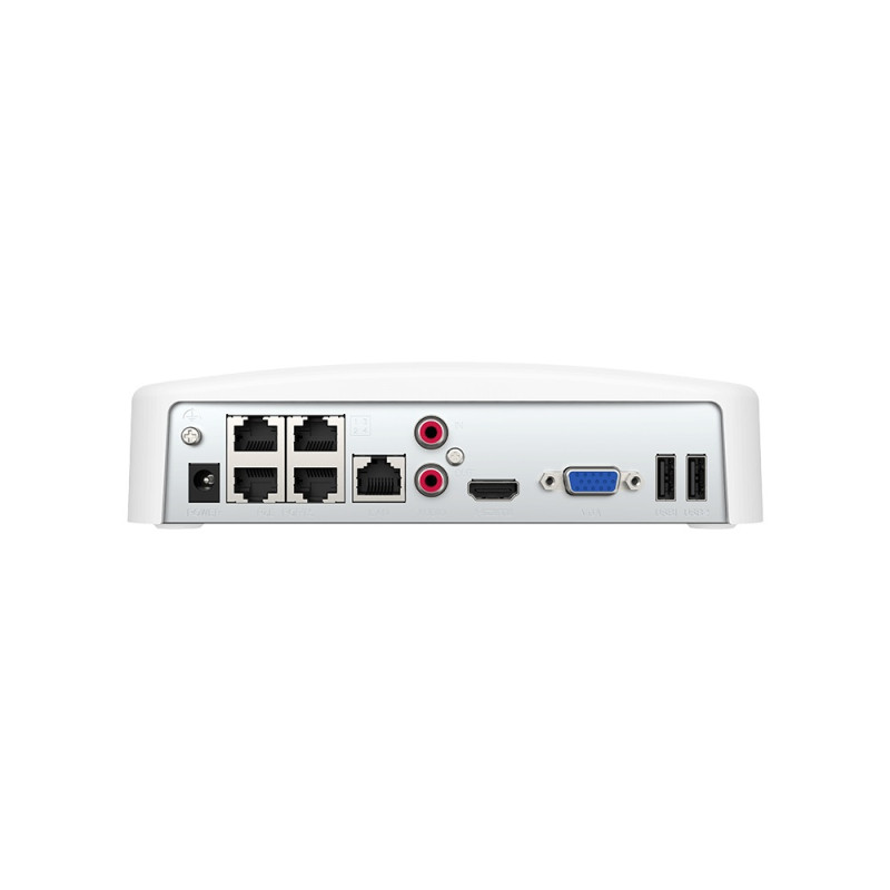 Tenda N6P-4H - PoE kamerový 4K NVR rekordér, 4 kanály, H.265+, OnViF, zvuk, web. rozhranie, SK app