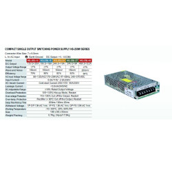 Priemyselný zdroj Carspa 12V-/250W spínaný HS-250/12
