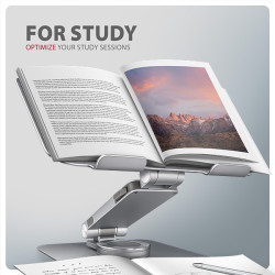 AXAGON STND-LR hliníkový stojan na notebook 10''-17.3'' nastaviteľná výška a uhol, otočný, šedý
