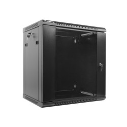 LANBERG - Nástenný rack 19'' 12U 600X450mm černý flat pack