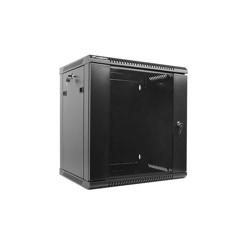 LANBERG - Nástenný rack 19'' 12U 600X450mm černý flat pack