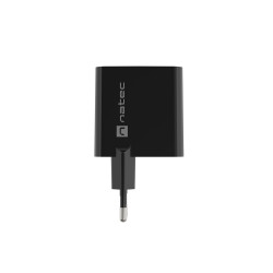 Univerzálna USB nabíjačka Natec RIBERA GaN 45W, 1X USB-A, 1X USB-C, čierna