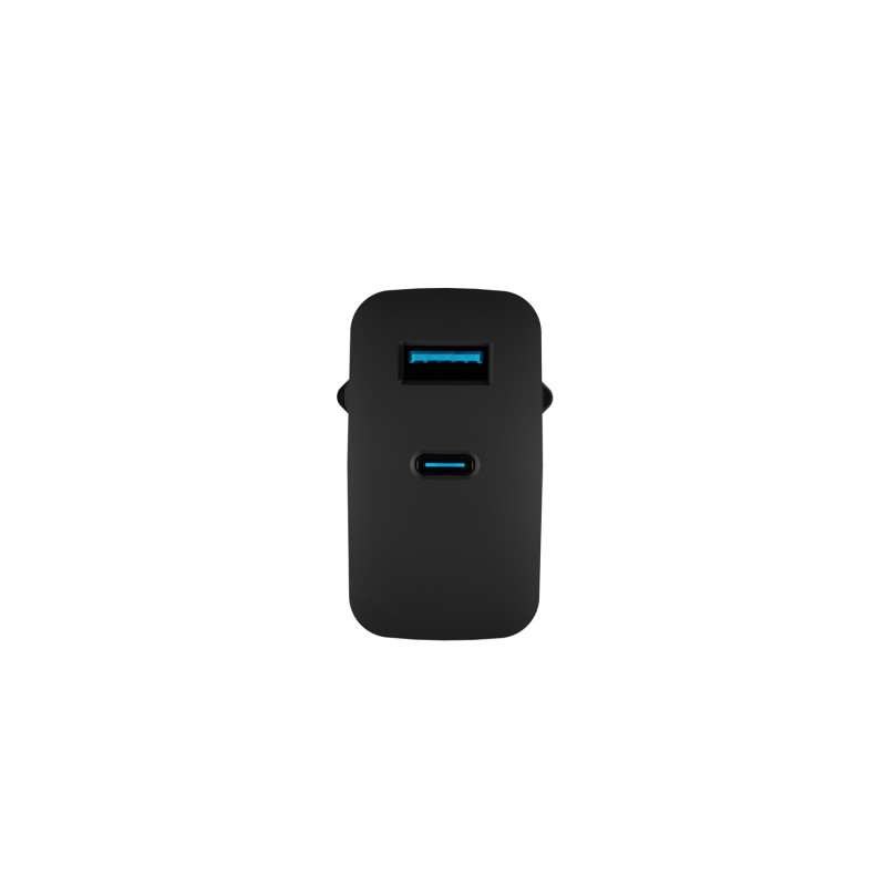 Univerzálna USB nabíjačka Natec RIBERA GaN 45W, 1X USB-A, 1X USB-C, čierna