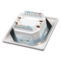 Zásuvka Solarix CAT5E UTP 2 x RJ45 pod omítku biela