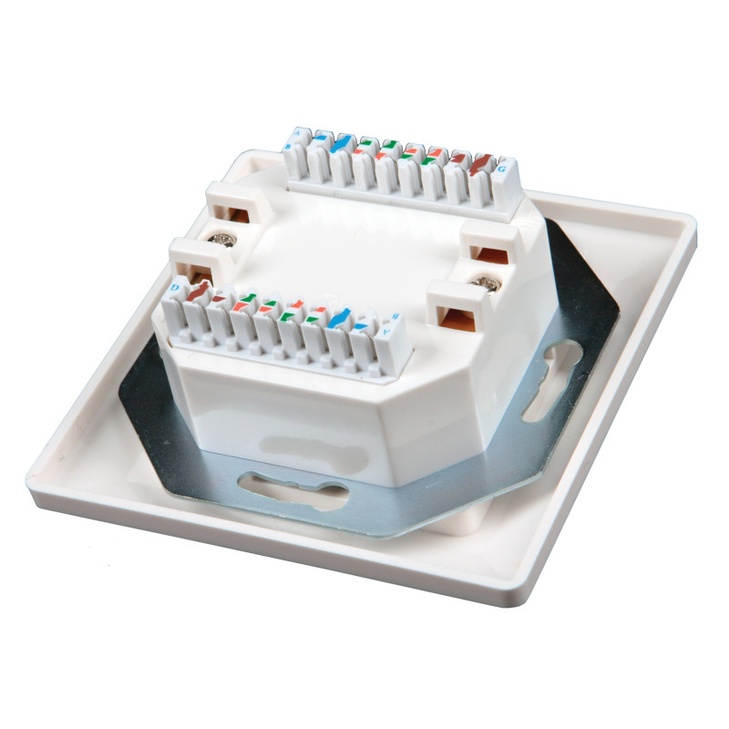 Zásuvka Solarix CAT5E UTP 2 x RJ45 pod omítku biela